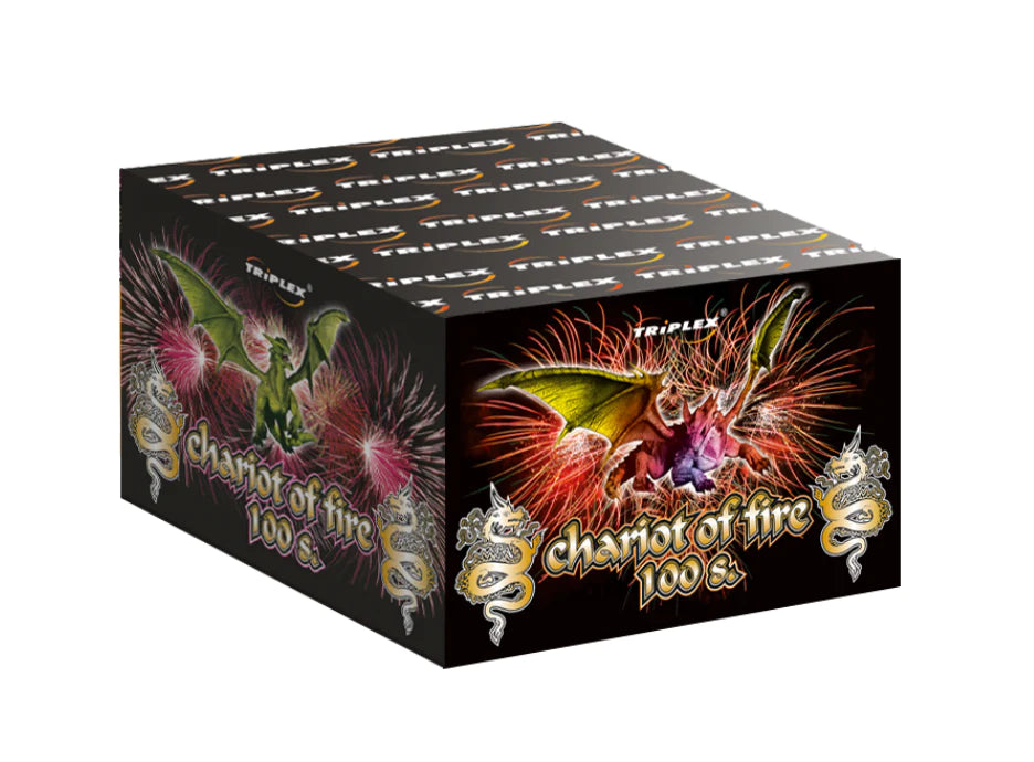 Baterie de artificii 100 focuri 20 mm TRIPLEX TXB 743/TXB 742