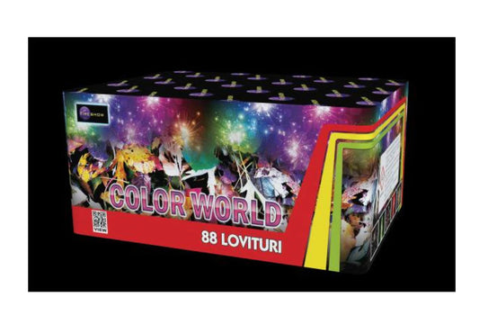 BATERIE ARTIFICII COLOR WORLD 88 FOCURI Fireshow