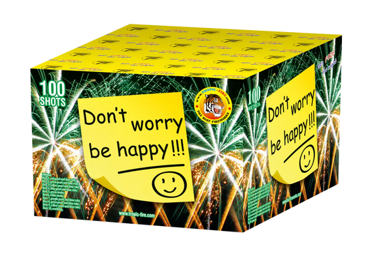 Baterie artificii 100 focuri 16 mm calibrul DONT WORRY BE HAPPY TFC16100-2M