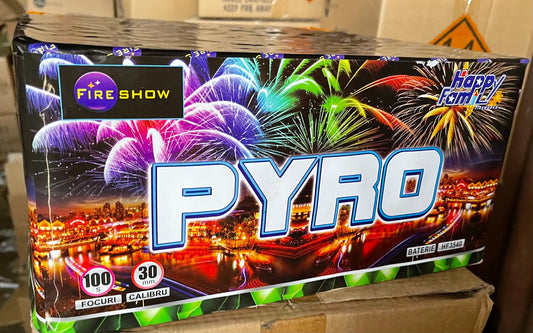 Baterie de artificii 100 focuri calibrul 30 mm HF3540 PYRO FIREHSOW